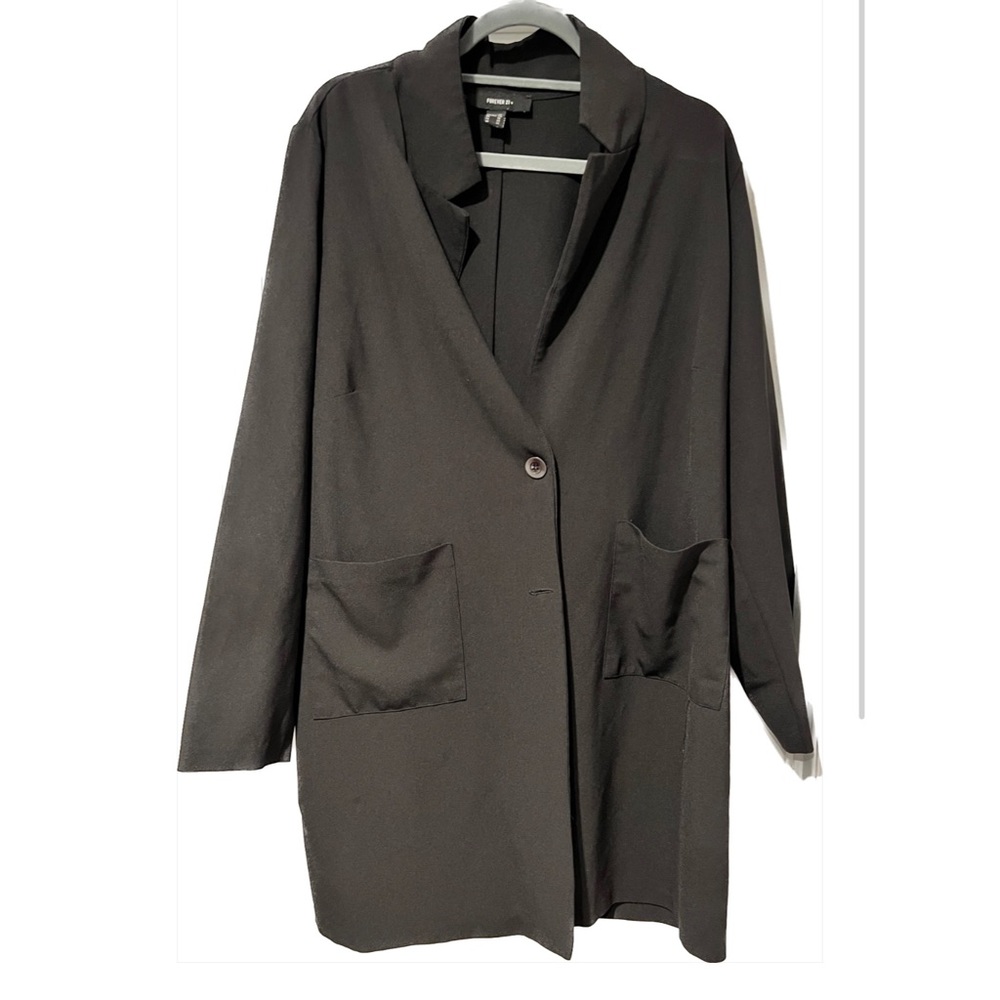 Black Longline Blazer oversized